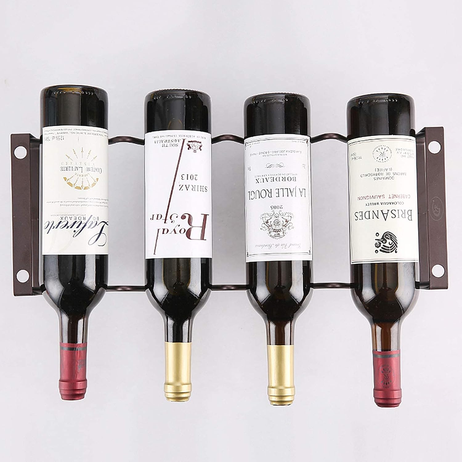2 Tier Metal Wine Rack for 8 Bottles - Black