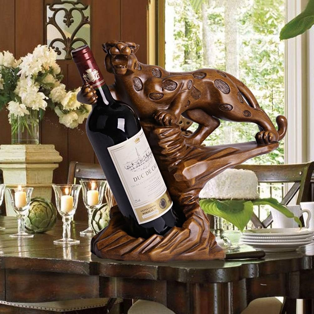 KINTEOK Cheetah Wine Rack Small Resin