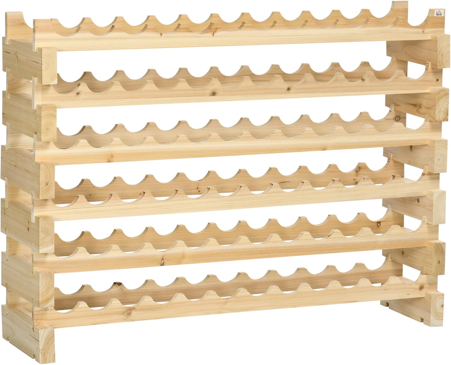 6-Tier Freestanding Wine Rack with 72 Bottle Capacity