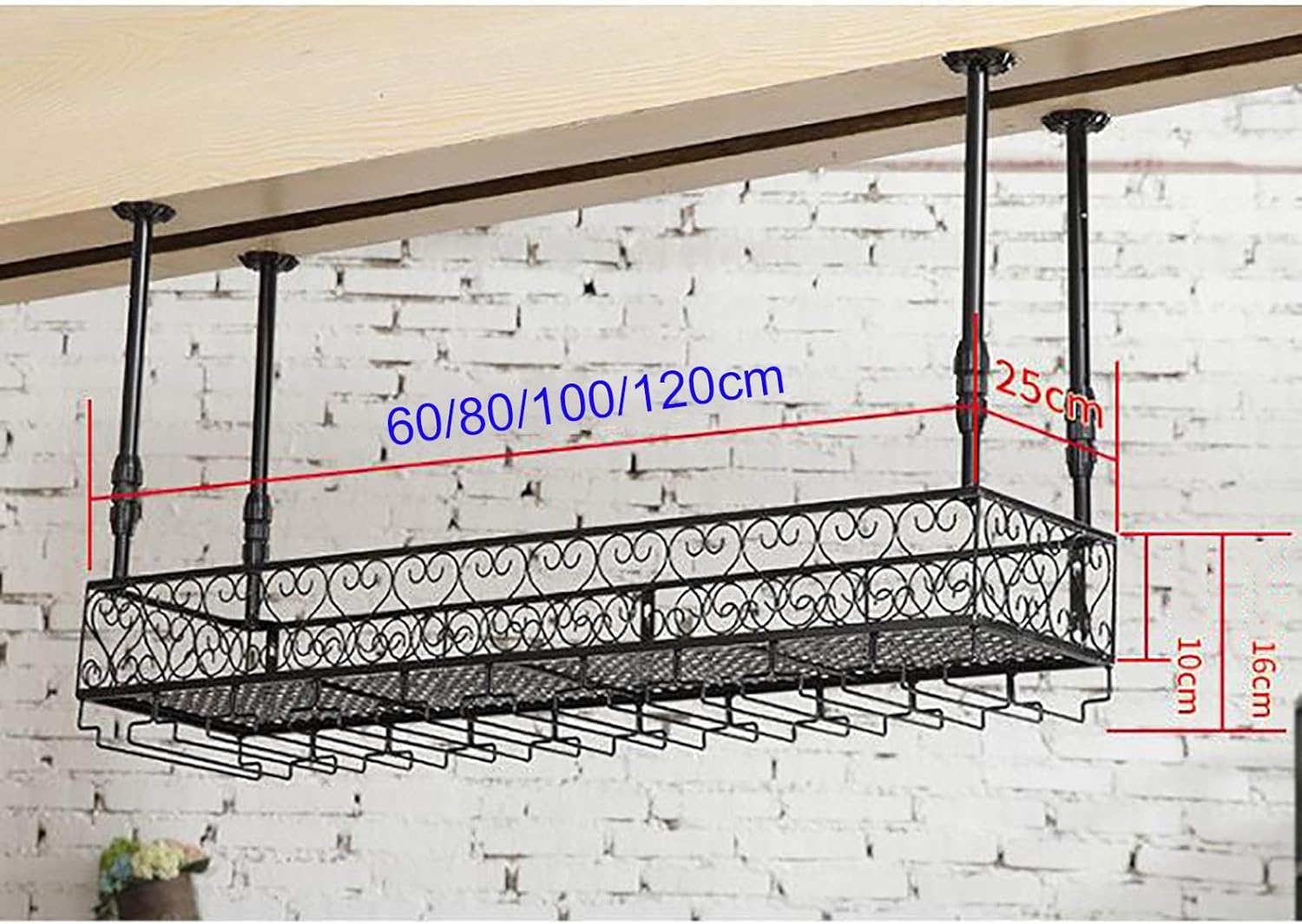 DASHADAO Adjustable Ceiling Wine Rack Holder