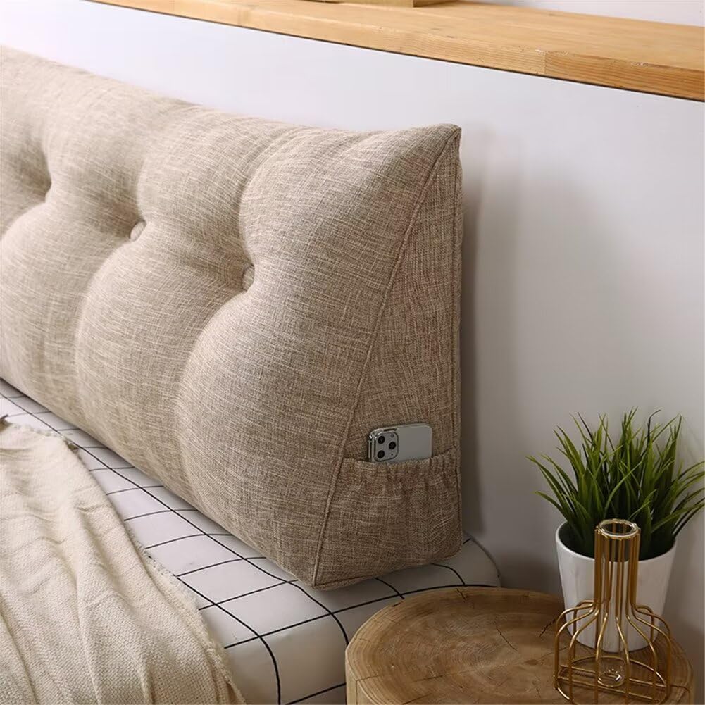 VClife Beige Wedge Headboard Pillow 47x8x20 Inch