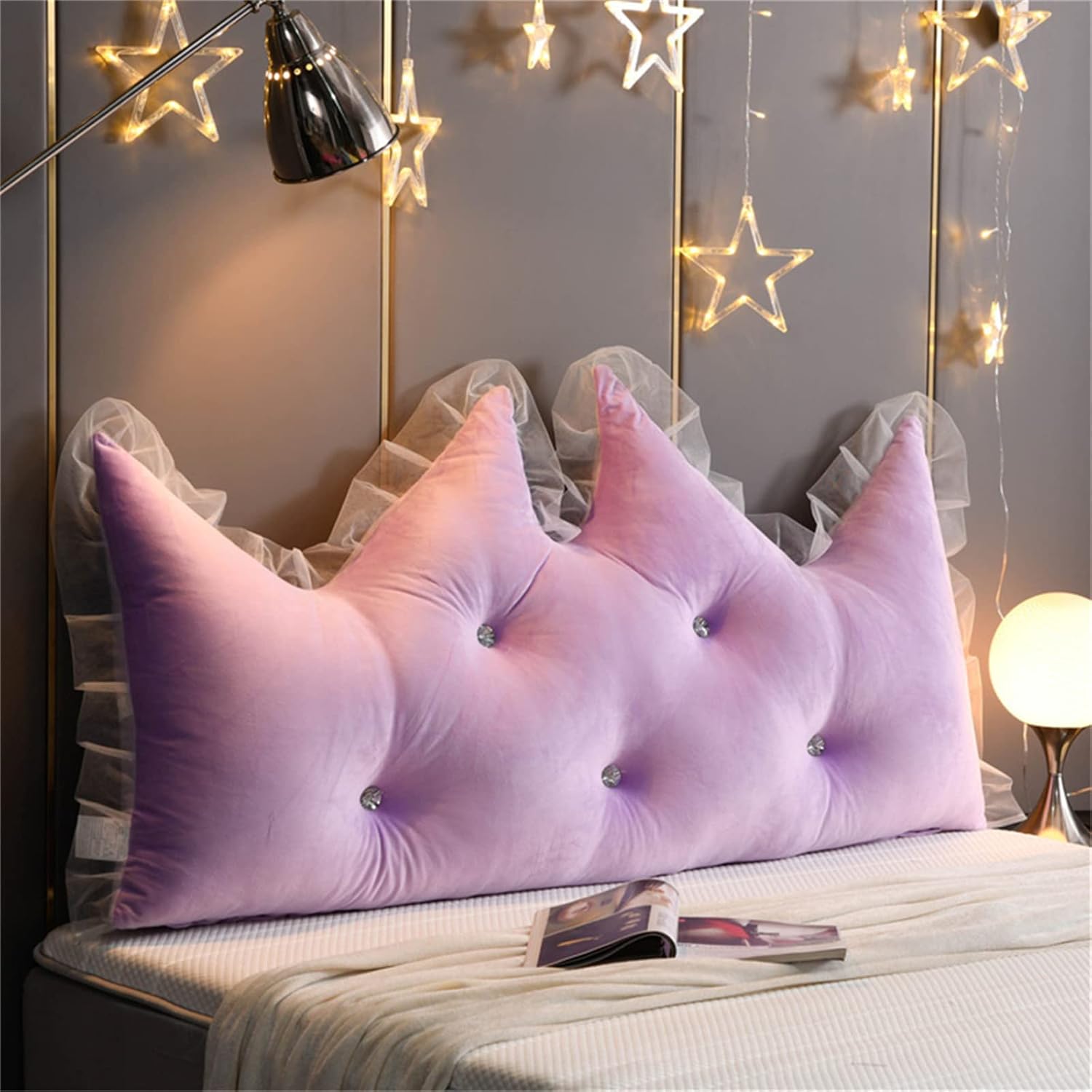 ZZYK Large Reading Wedge Pillow Purple 80cm