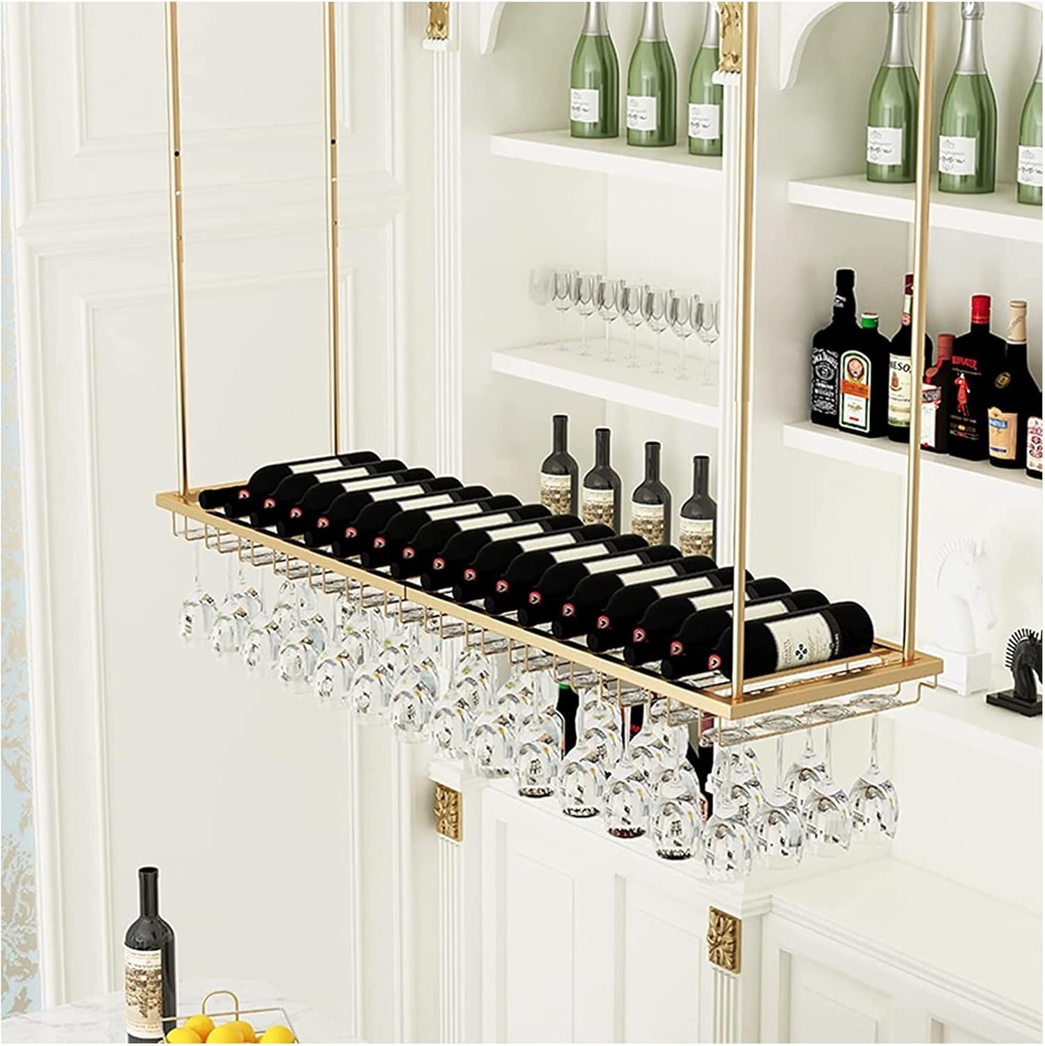 ALDEPO Wall-Mounted Wine Rack Metal Holder
