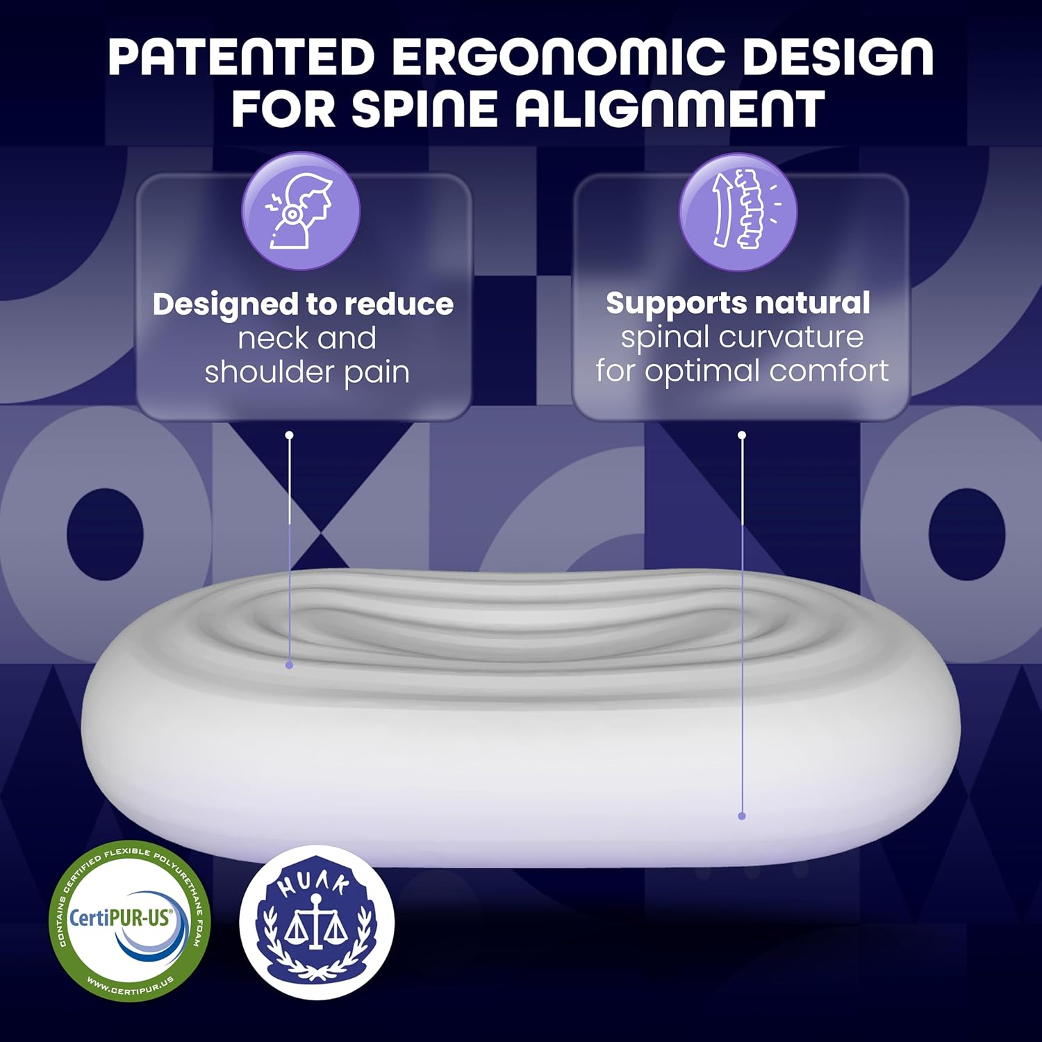 SleepLab Patented Atmos Cervical Pillow for Neck Pain Relief