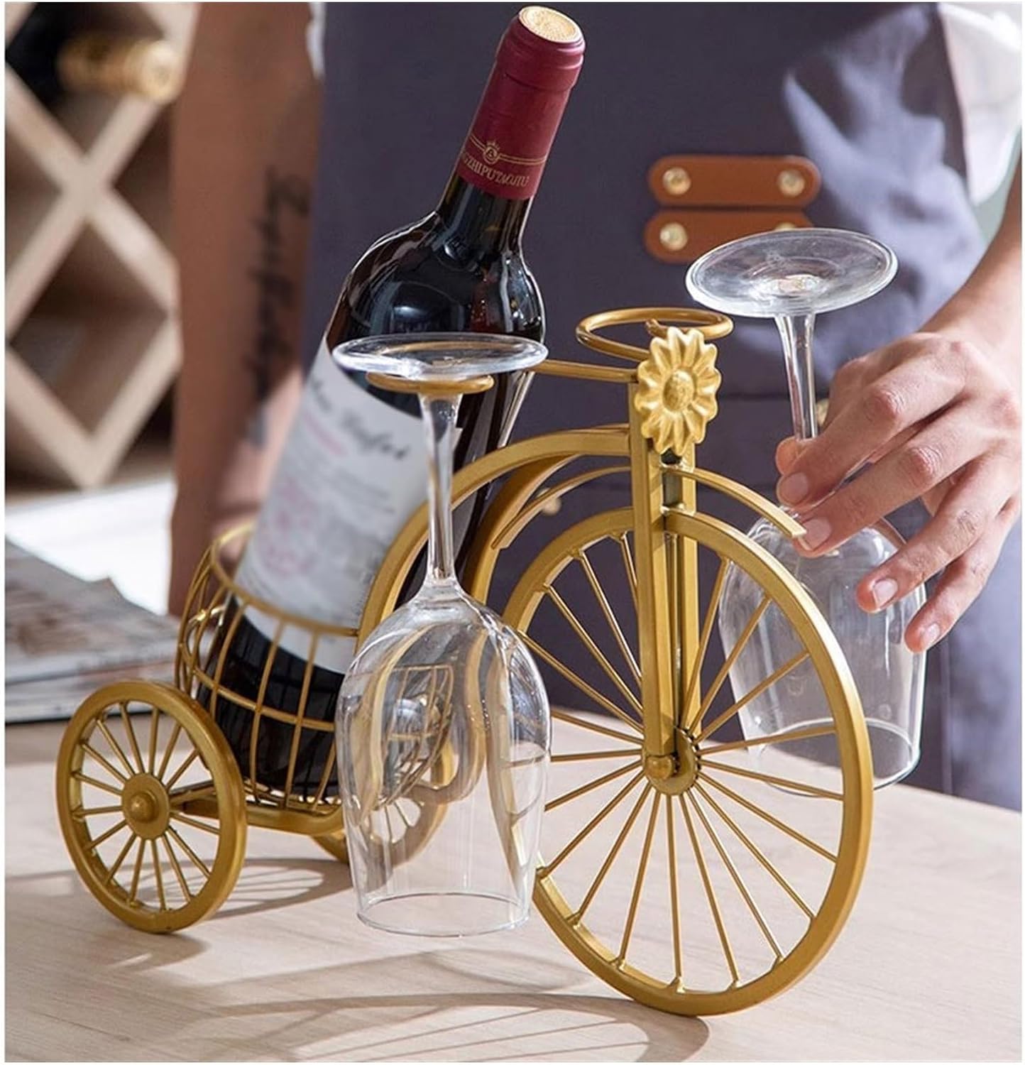 IBONSON Inverted Wine Rack Table Decoration