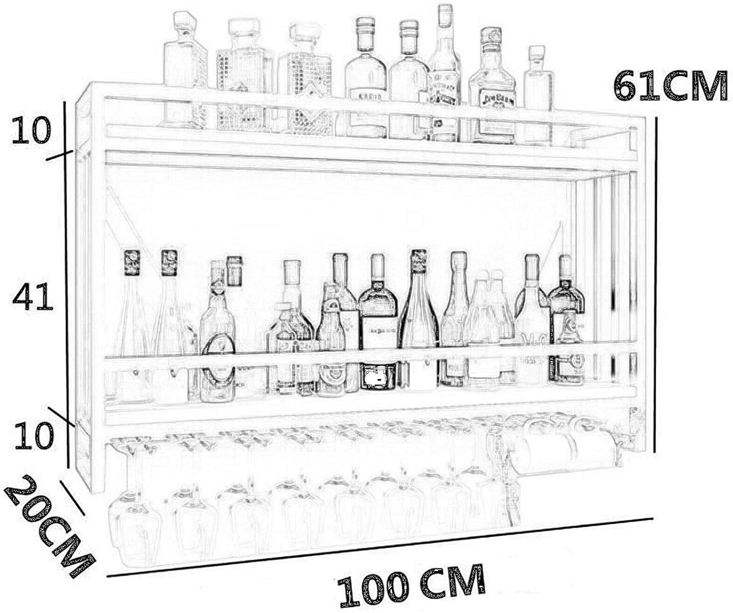 Suuim Wall-Mounted Wine Glass Rack