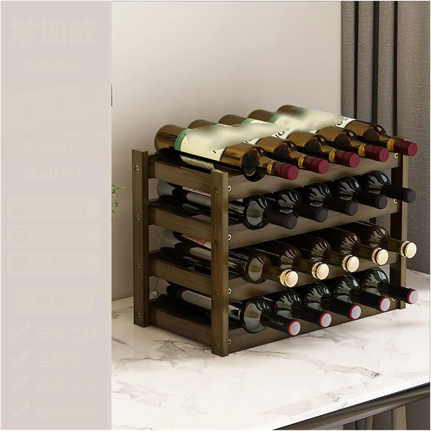 Stylish Freestanding Wine Cabinet with Storage and Display