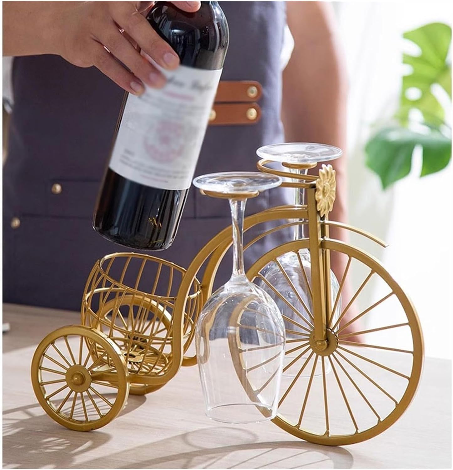 IBONSON Inverted Wine Rack Table Decoration