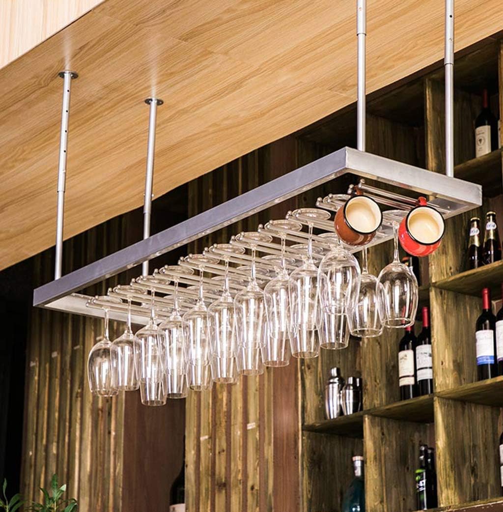 Suuim Ceiling Hanging Stemware Wine Rack Organizer