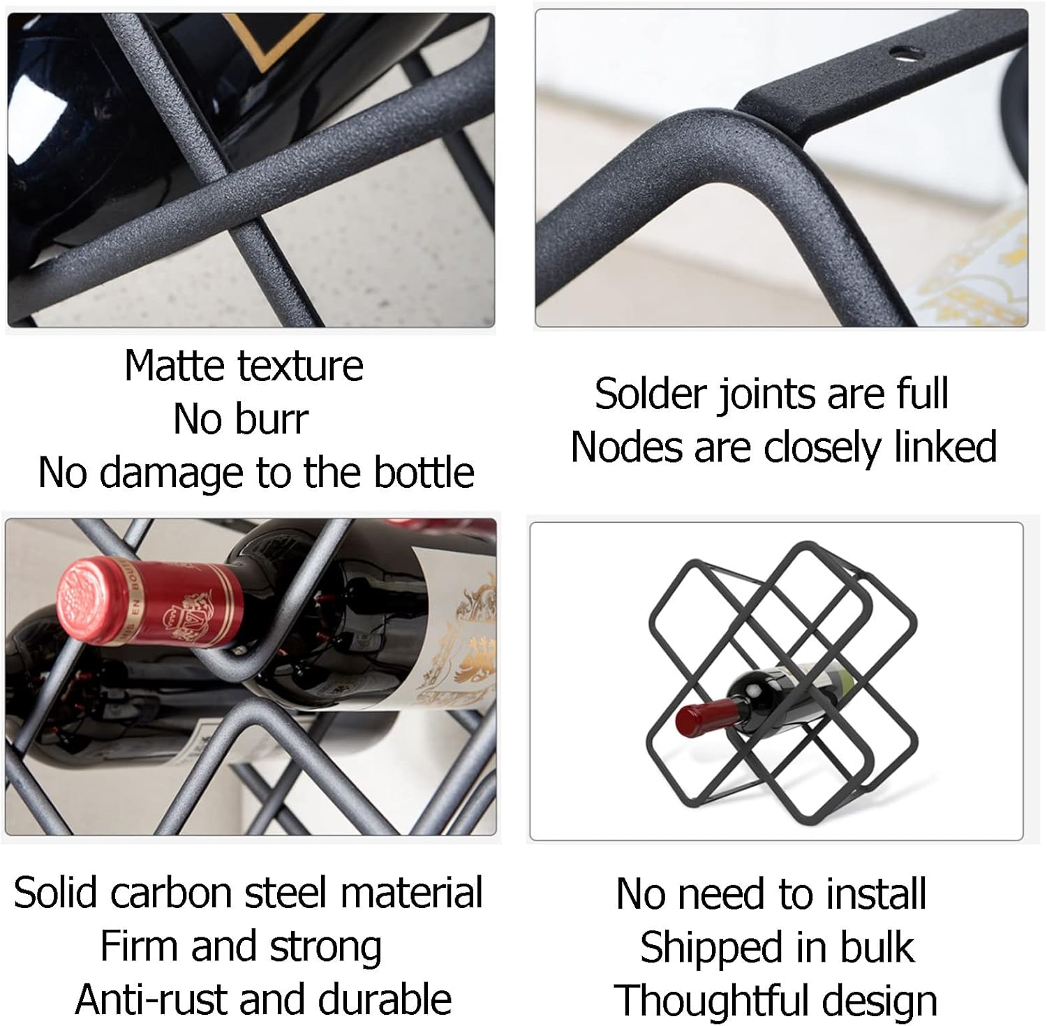 AkosOL Free Standing Wine Rack Organizer