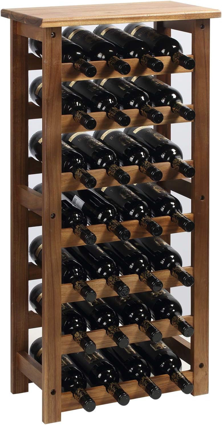 Everous 7-Tire Free Standing Wine Rack 28 Bottles Holder