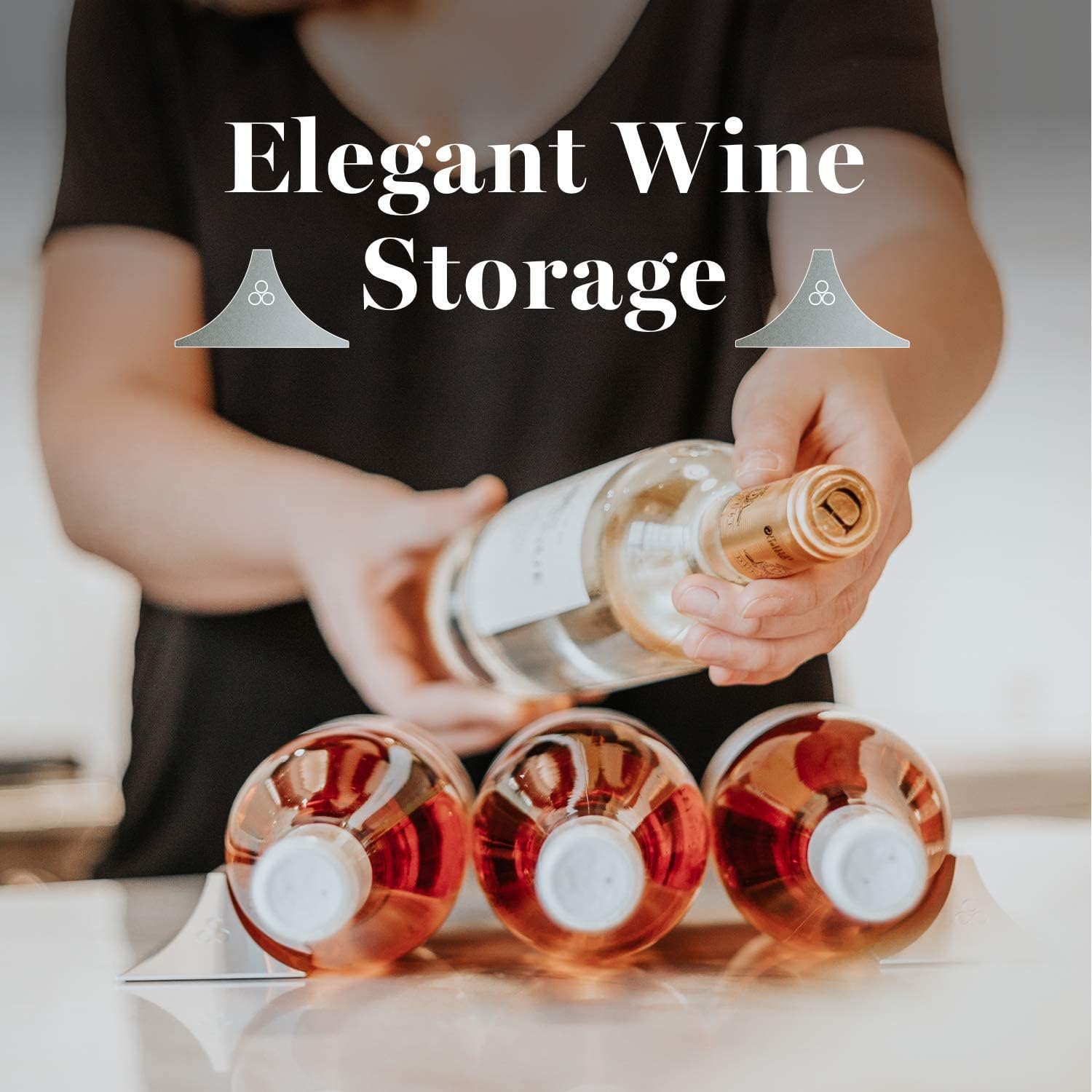 Tiny Elegant Flexible Wine Rack - Romantic Red