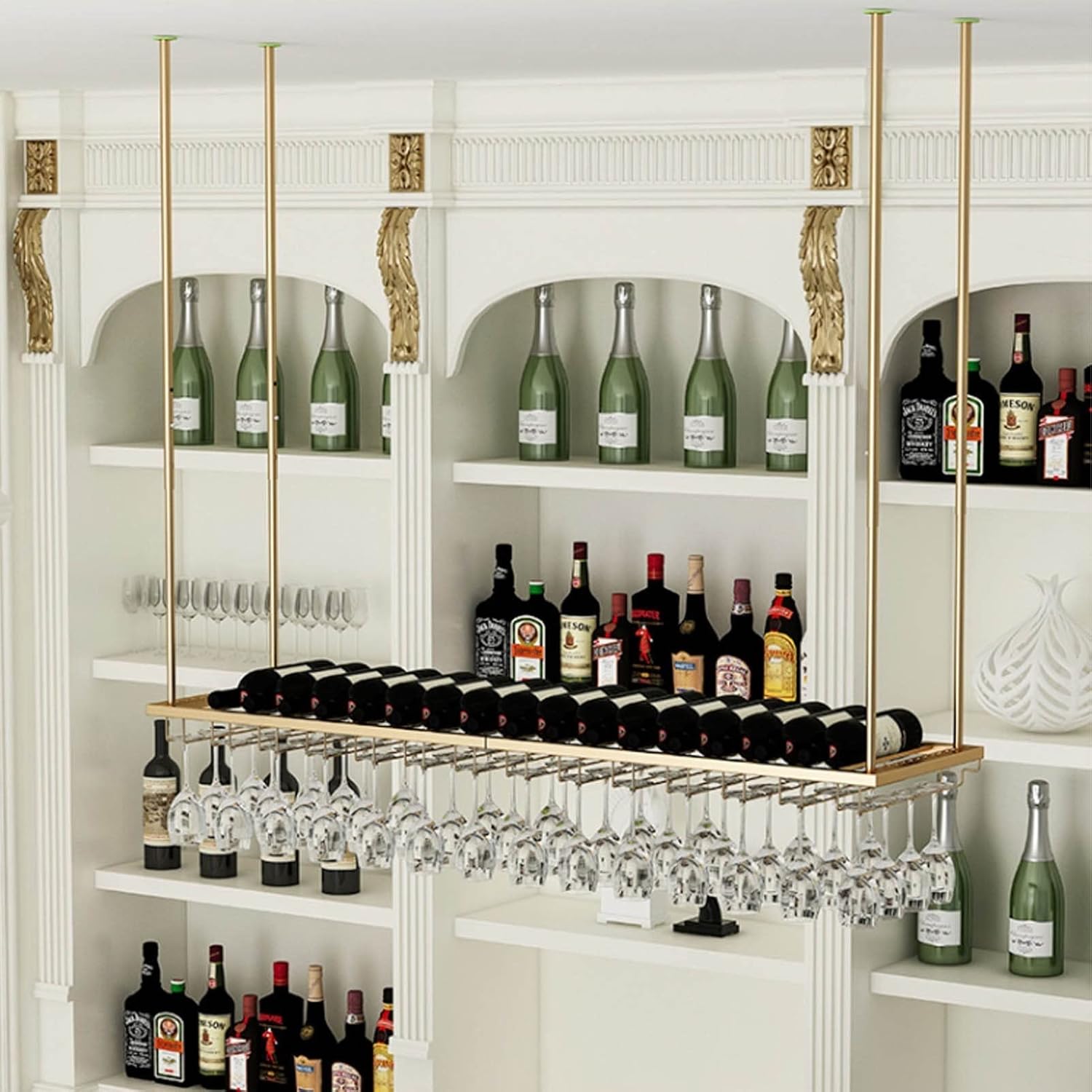 Suuim Adjustable Wine Rack for Ceiling or Wall