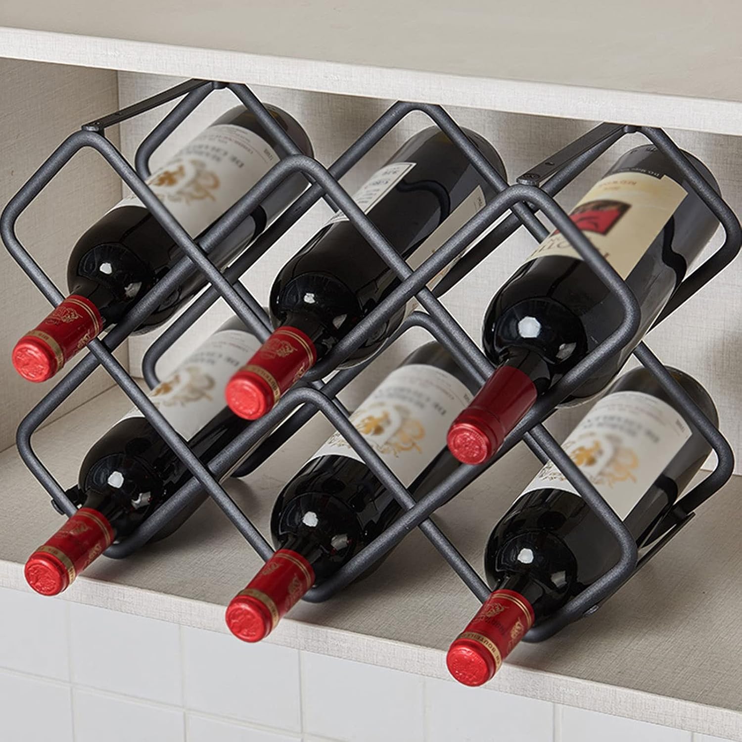 Wine Racks Countertop 2-3 Bottle Stackable Storage Rack