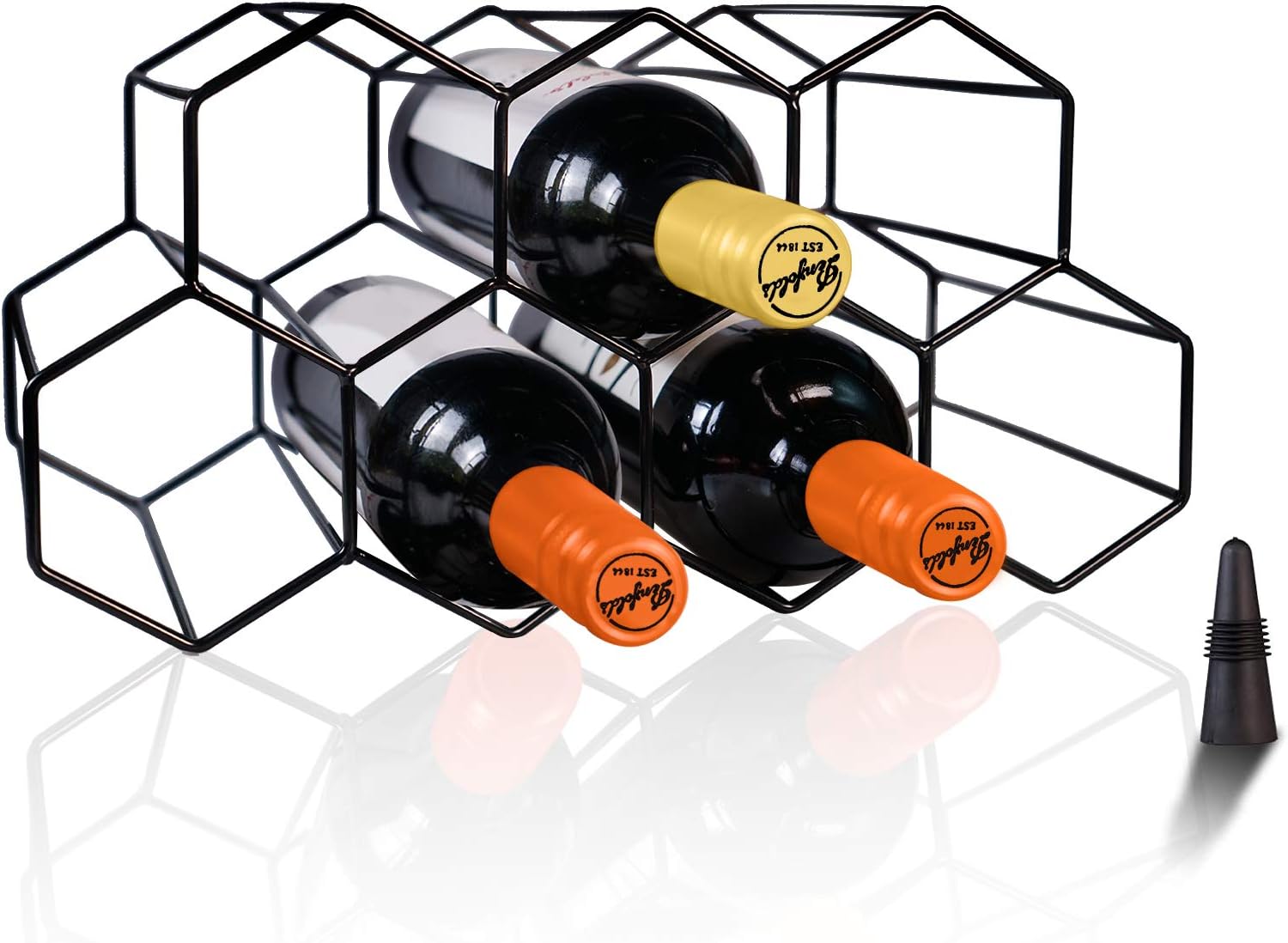 Leaflai Countertop Wine Rack - 9 Bottle Holder No Assembly Needed