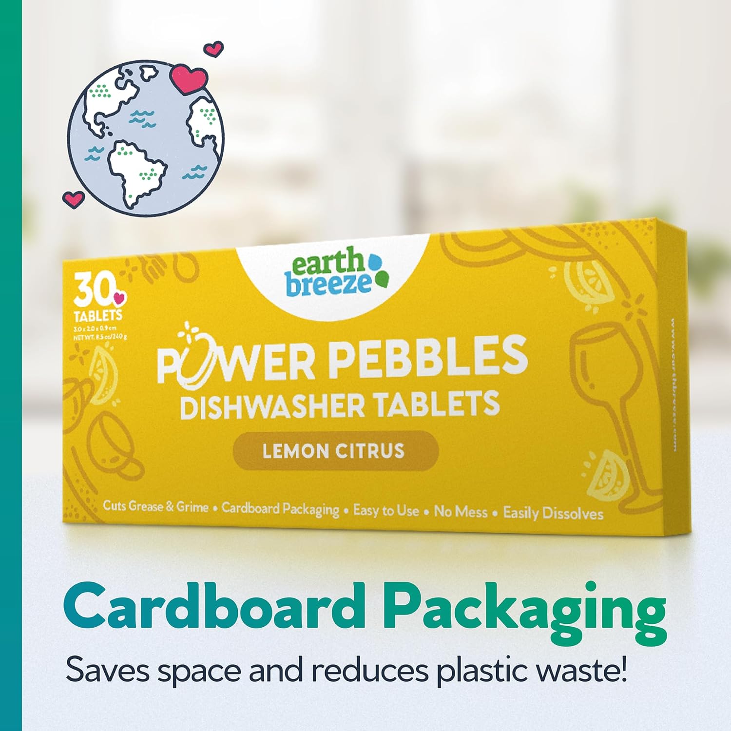 Earth Breeze Power Pebbles Dishwasher Tablets 3-Pack