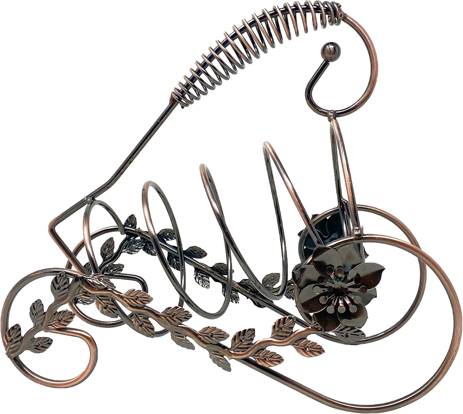 TJ Global Brushed Copper Wine Holder Rack