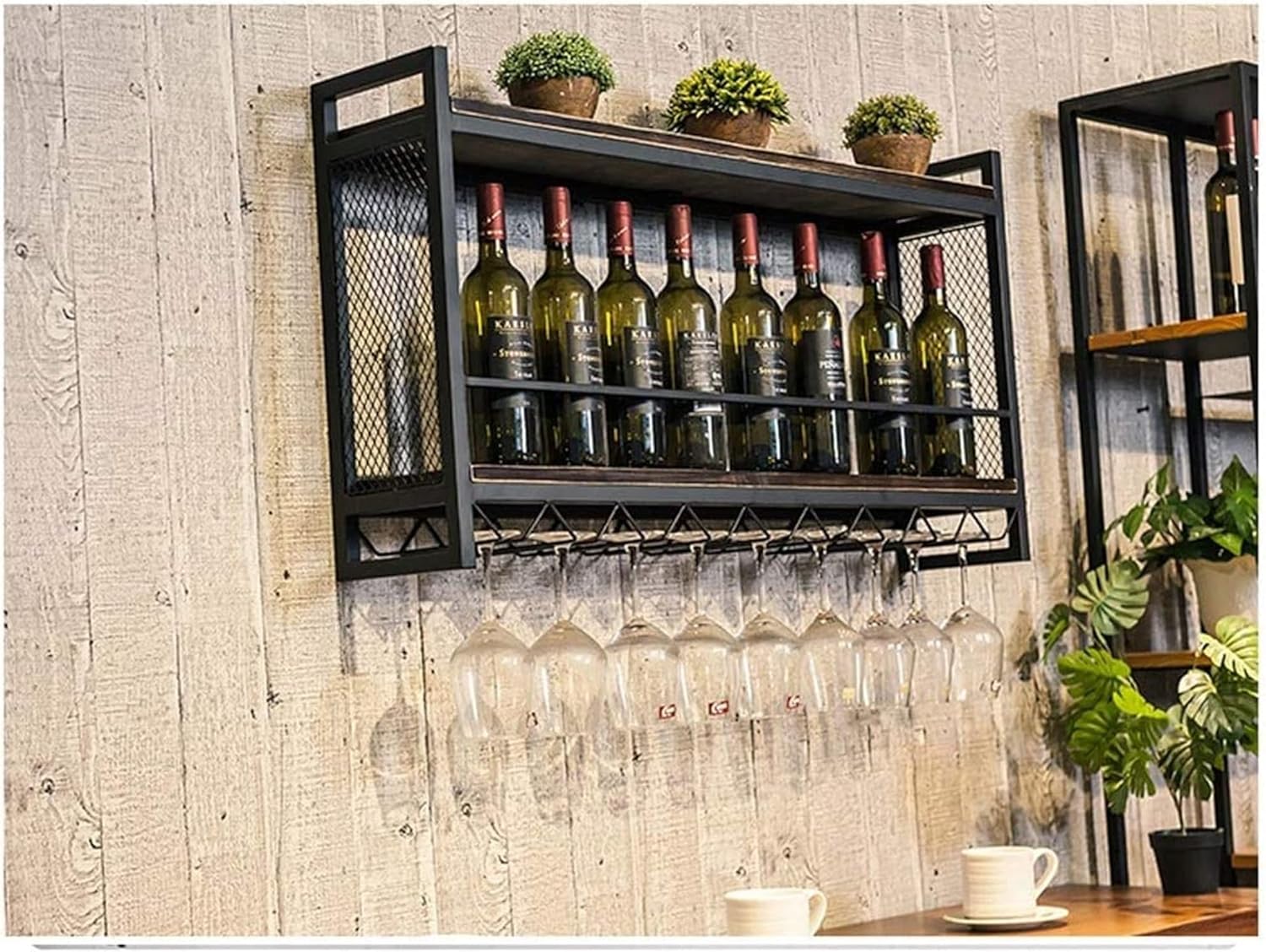 OXOAMP Wall-Mounted Wine Rack Iron