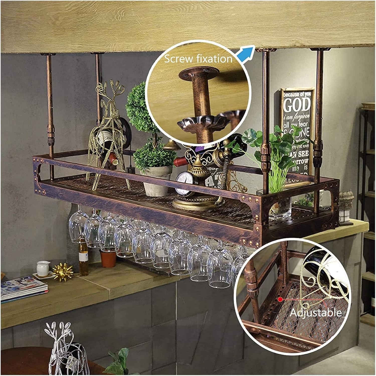 ALDEPO 2-in-1 Floating Wine Stemware Holder