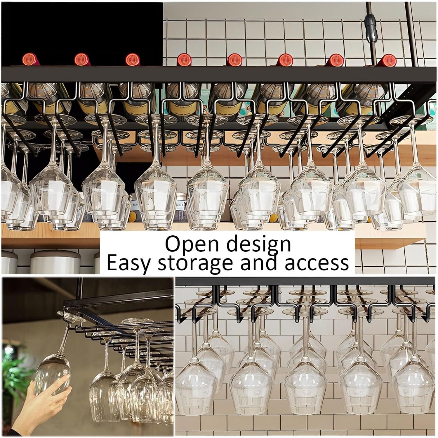 LIGUOYI Wall-Mounted Wine Glass Rack 1