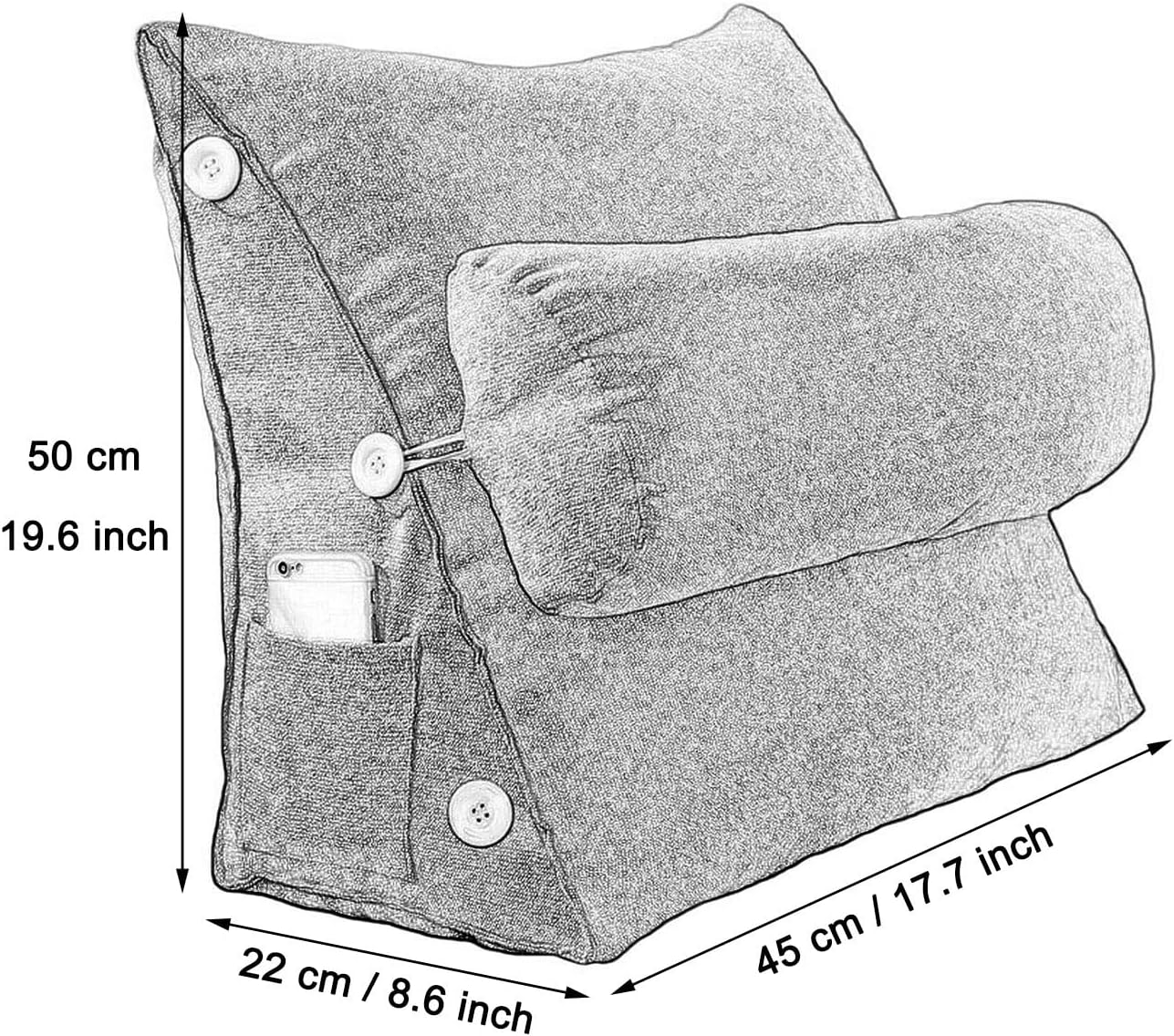 Karnado Wedge Pillow for Back Support and Comfort