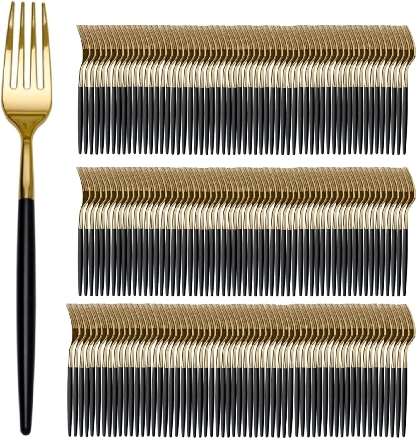 Trendables 120 Pack Two Toned Plastic Forks