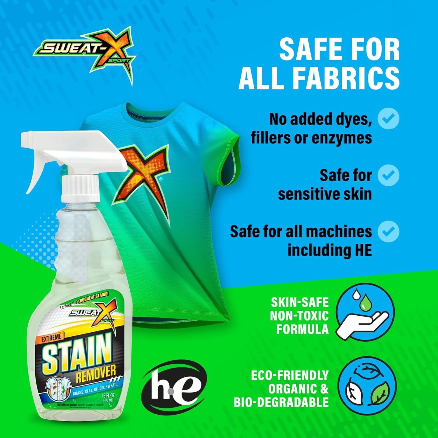 SWEATX Extreme Stain Remover 16 Fl Oz