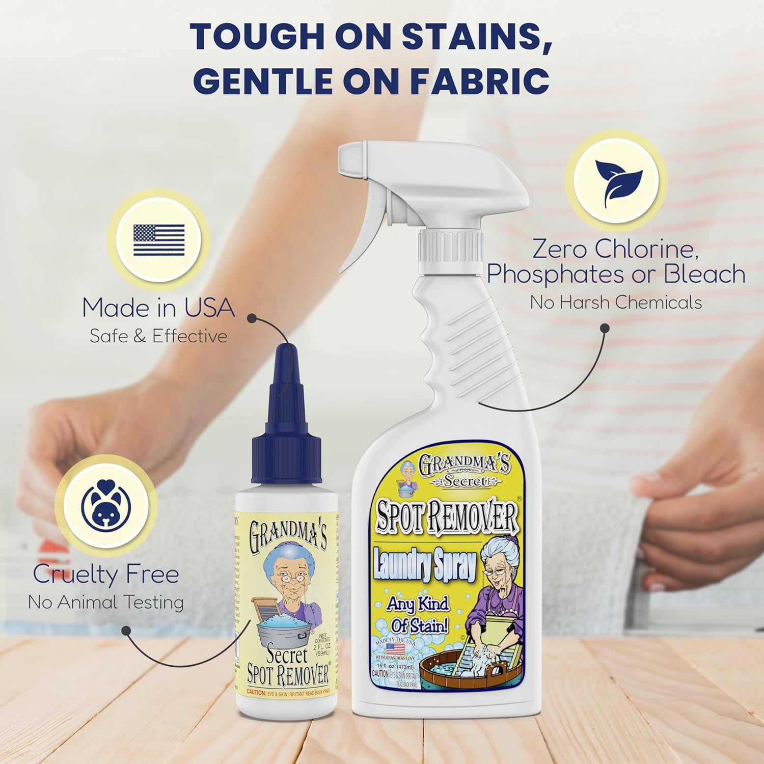 Grandmas Secret Spot Remover Laundry Spray - 16 Oz 3 Pack