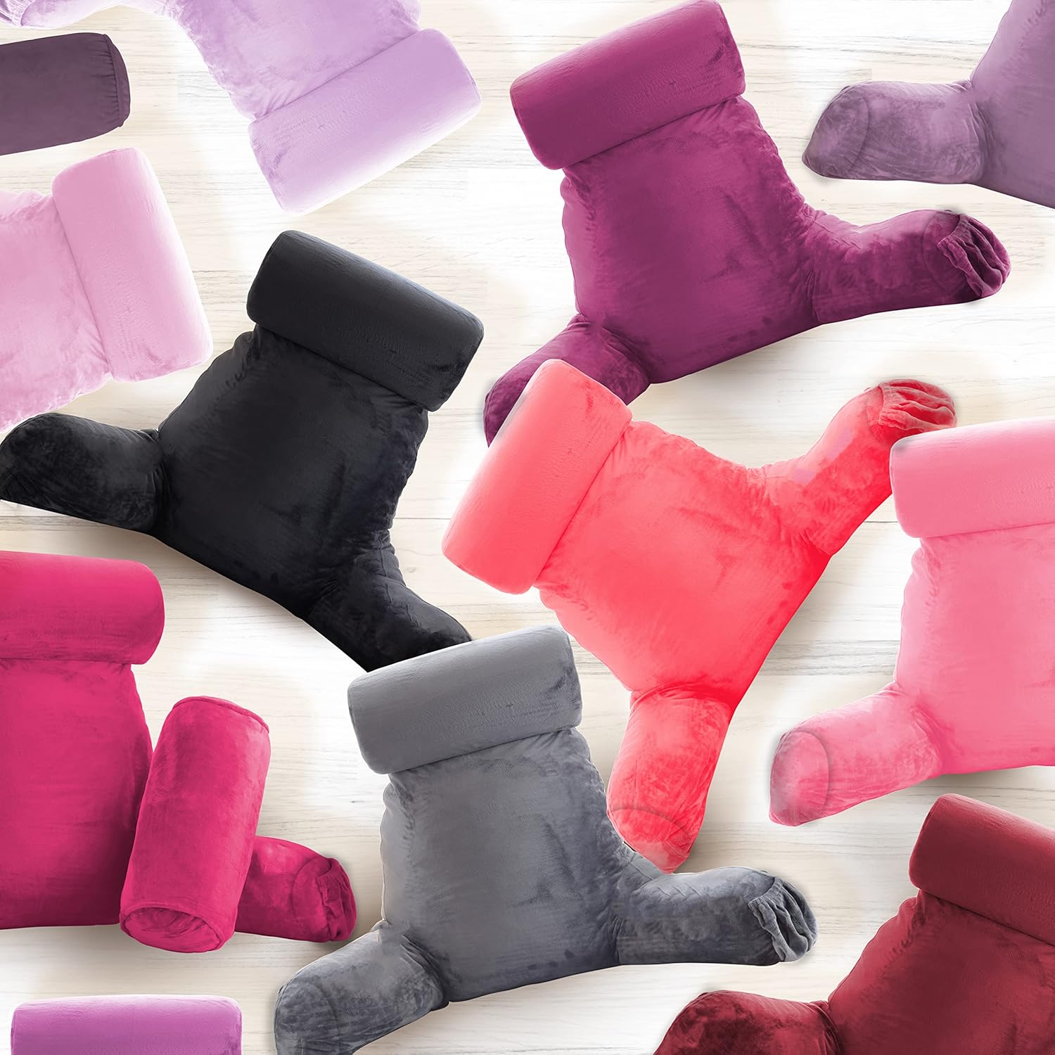 Clara Clark Reading Pillow with Memory Foam and 2 Support Pillows