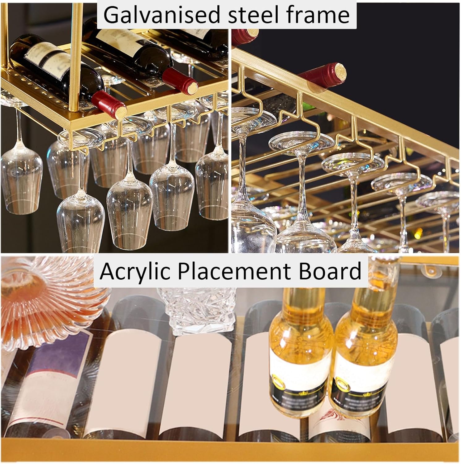 LIGUOYI Adjustable Ceiling Wine Glass Rack