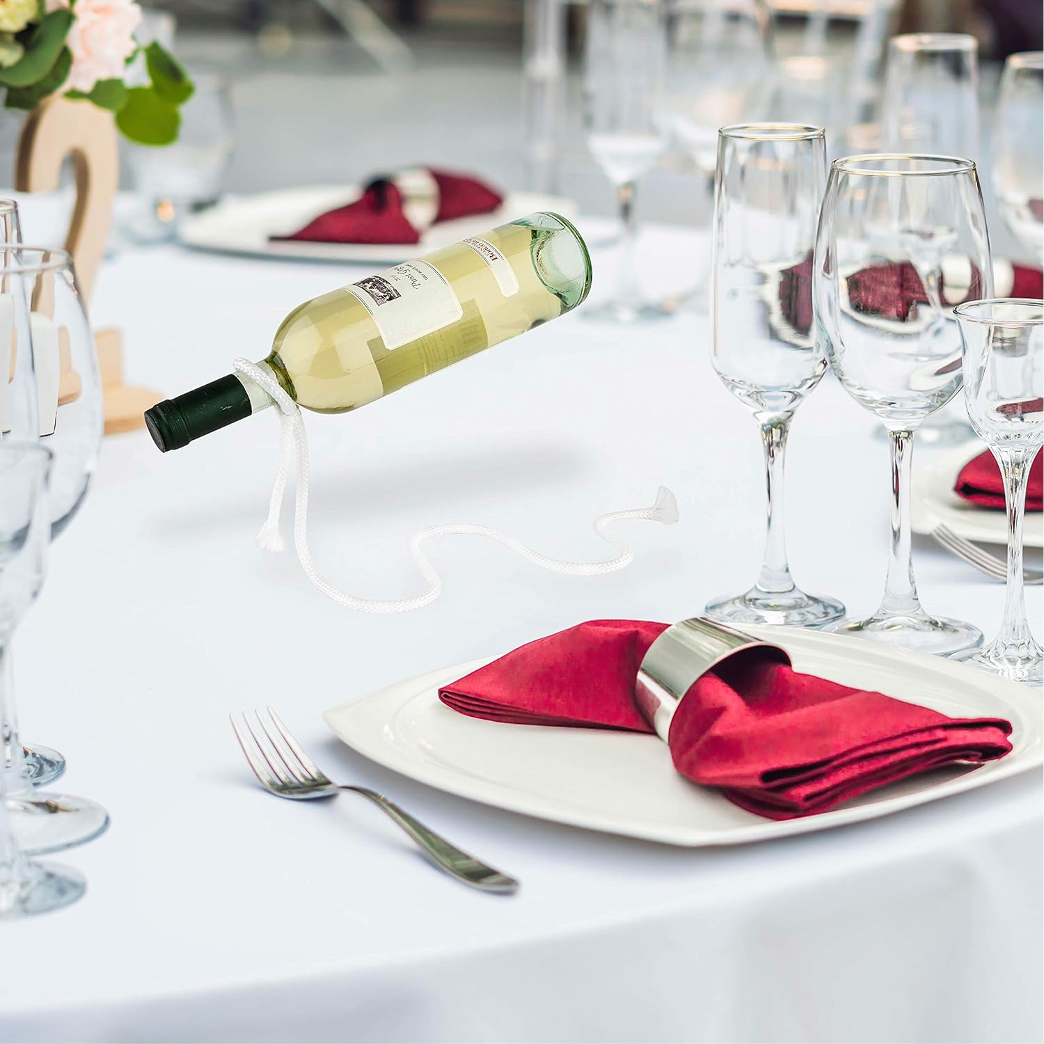Storagemate Rope Wine Holder - Stylish Tabletop Display