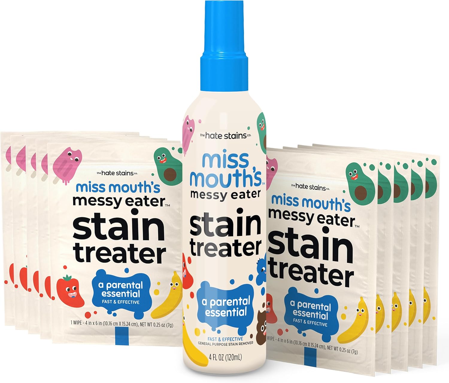 Miss Mouths Messy Eater Stain Treater Spray - 4oz 10 Wipes