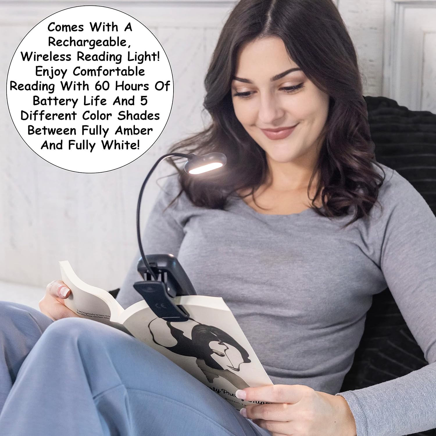 Homie Reading Pillow with Light and Wrist Support