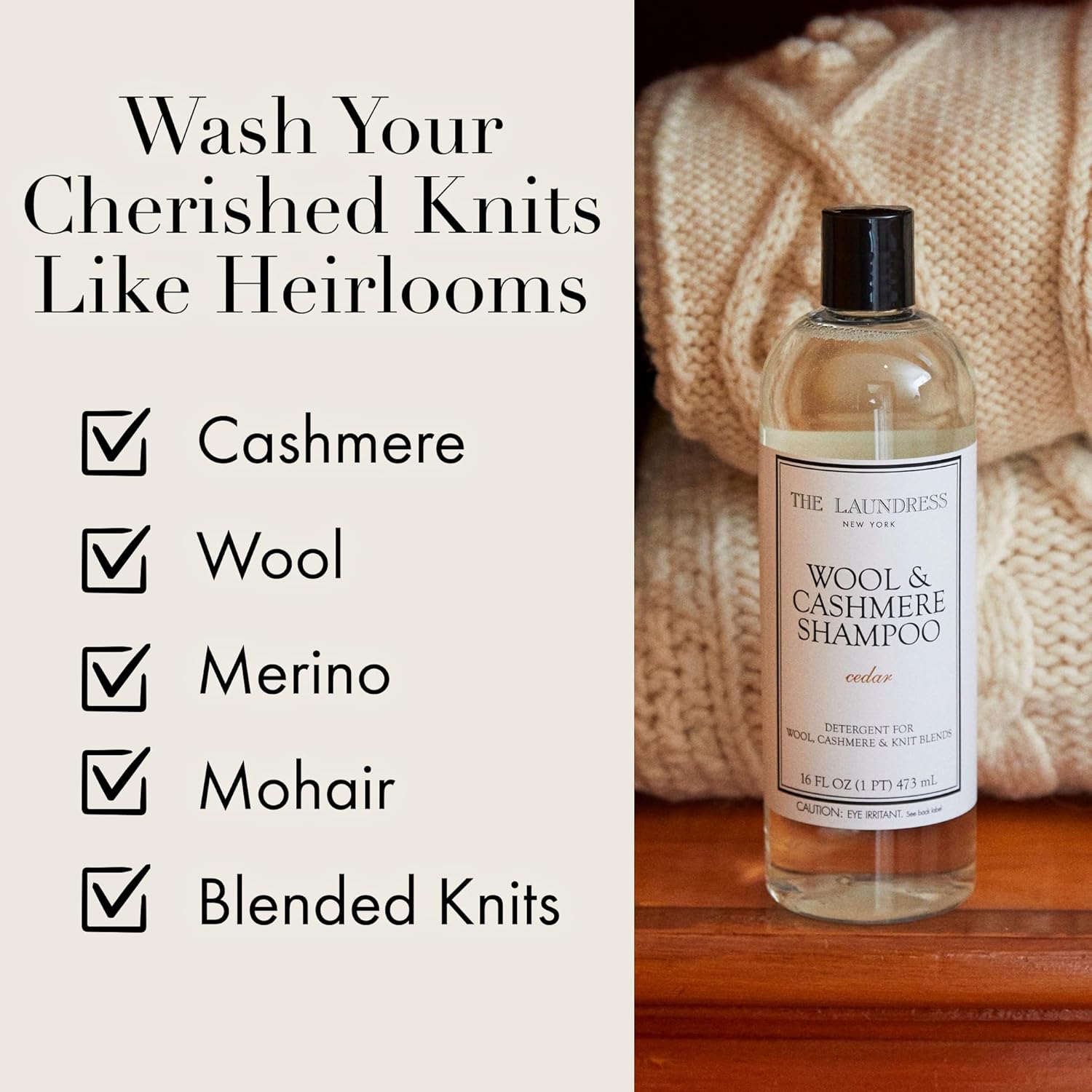 The Laundress Wool Cashmere Shampoo Cedar Scent 16 Fl Oz