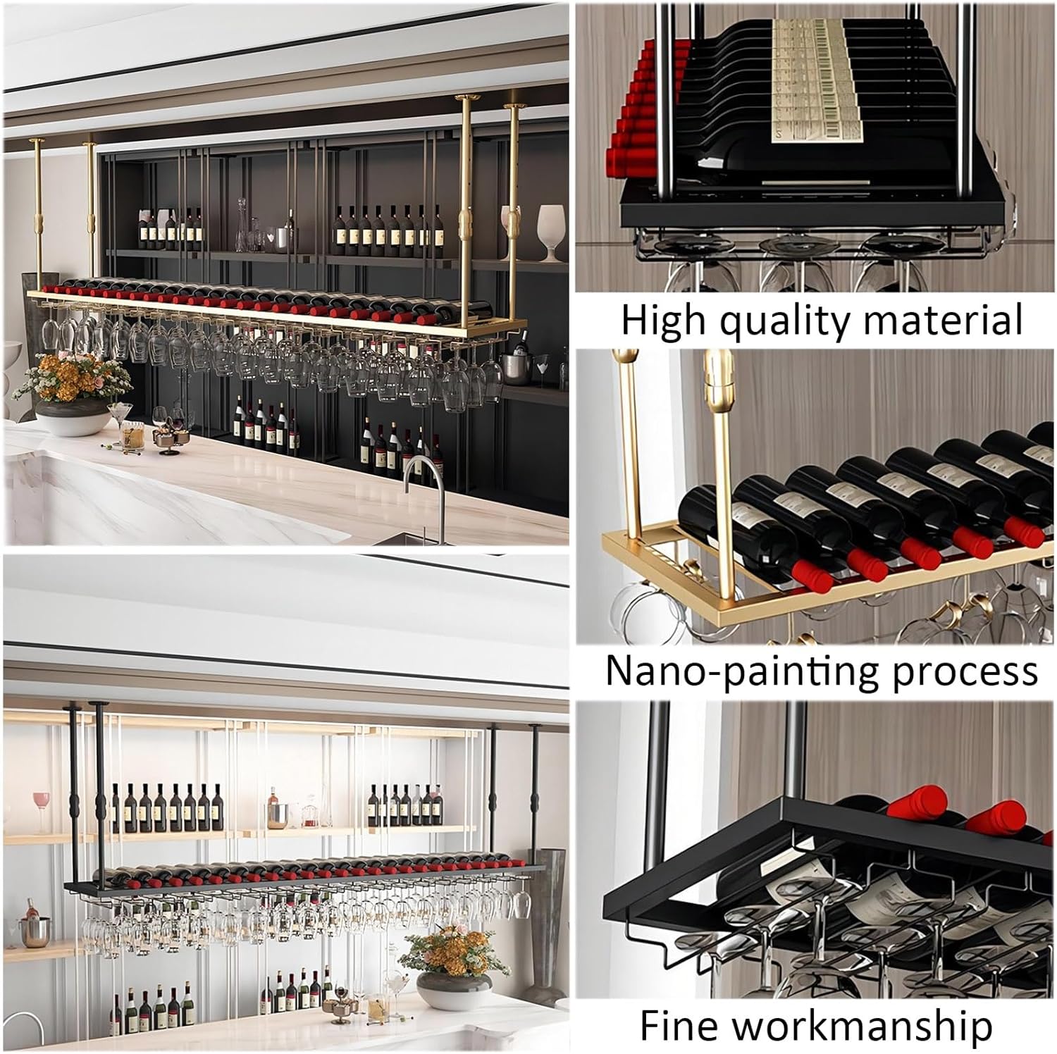 LIGUOYI Adjustable Height Wine Glass Rack