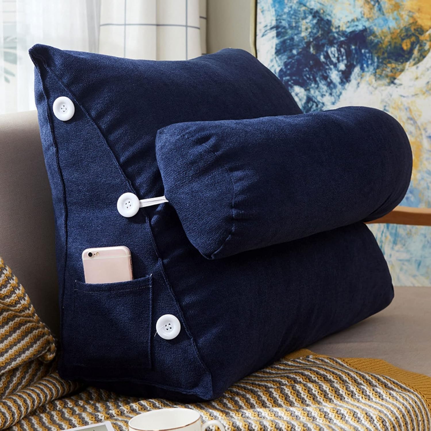 Karnado Ergonomic Wedge Back Pillow for Back Pain Relief