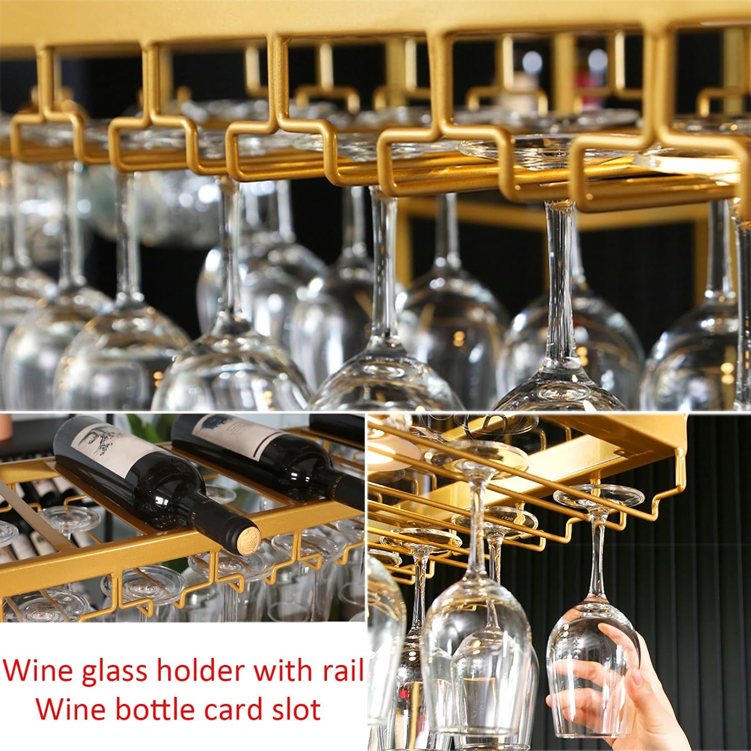 LIGUOYI Adjustable 3-Layer Wine Glass Hanger 1