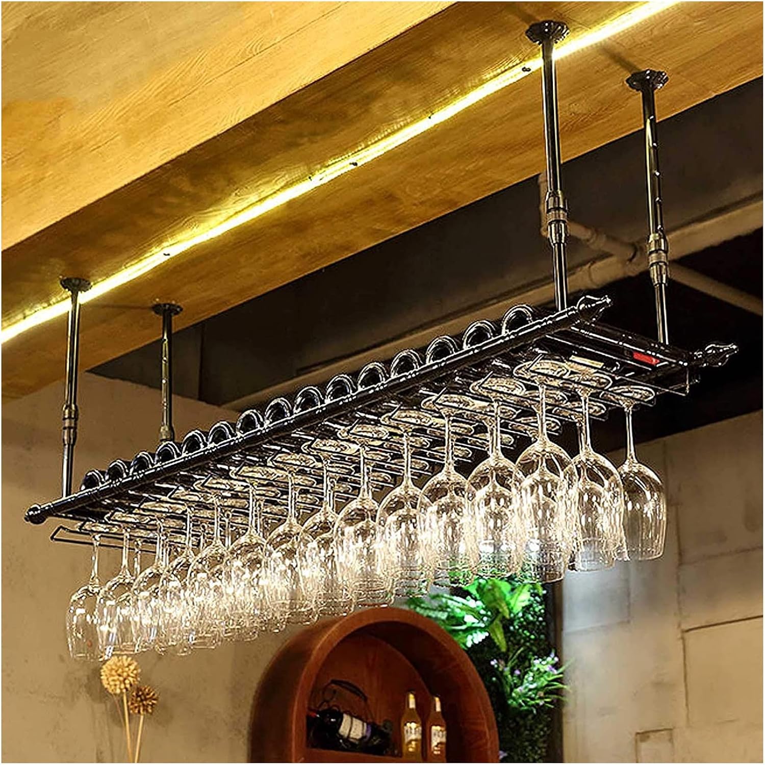 ALDEPO Wall-Mounted Wine Rack with Customizable Height