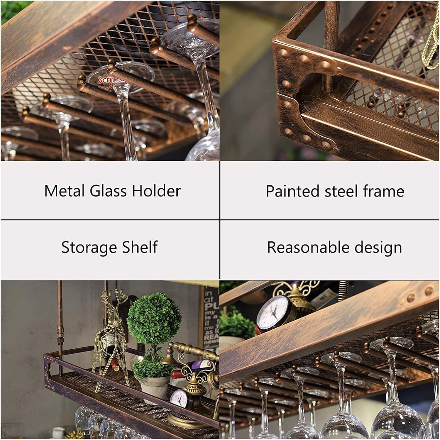 ALDEPO 2-in-1 Floating Wine Stemware Holder