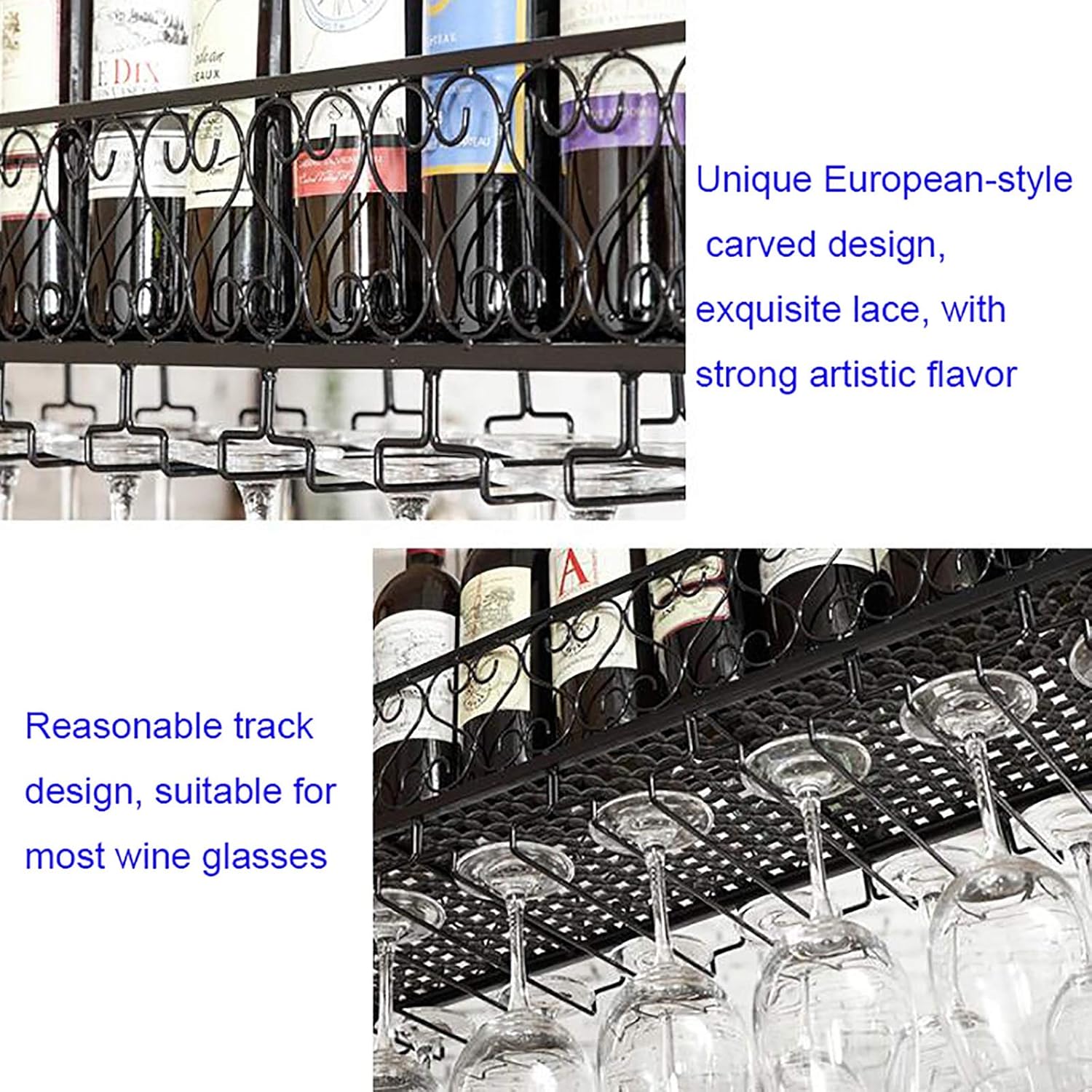 DASHADAO Adjustable Ceiling Wine Rack Holder