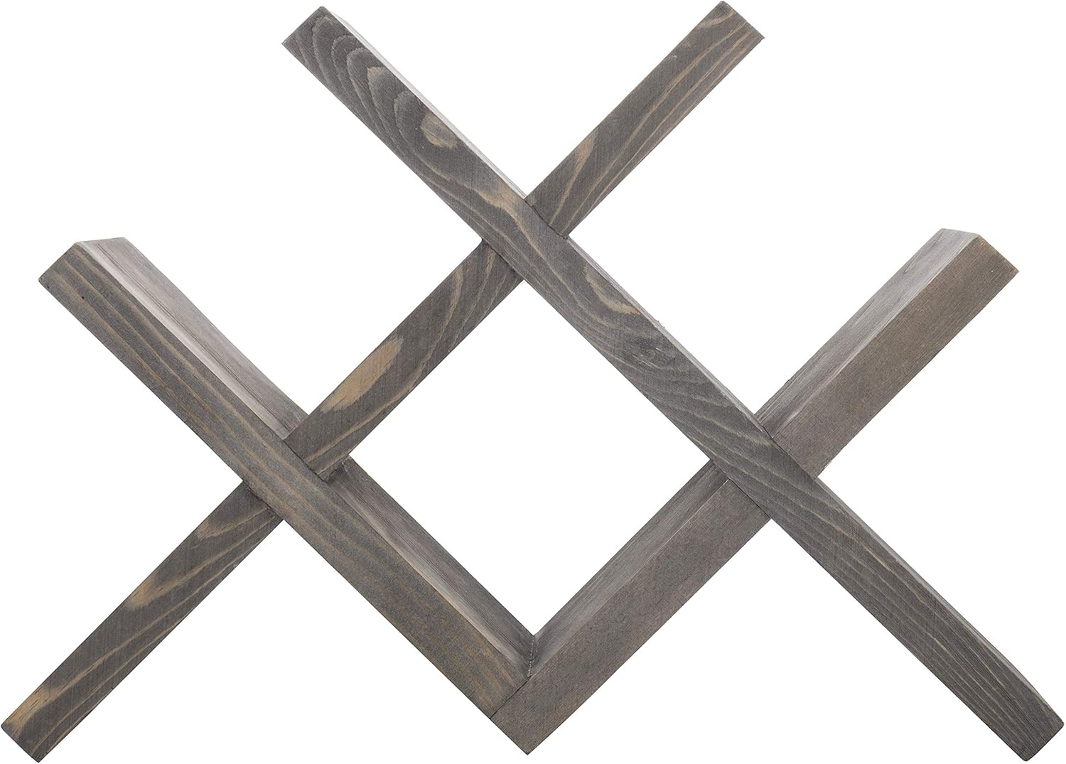 MyGift 4-Bottle Rustic Brown Wood Wine Rack