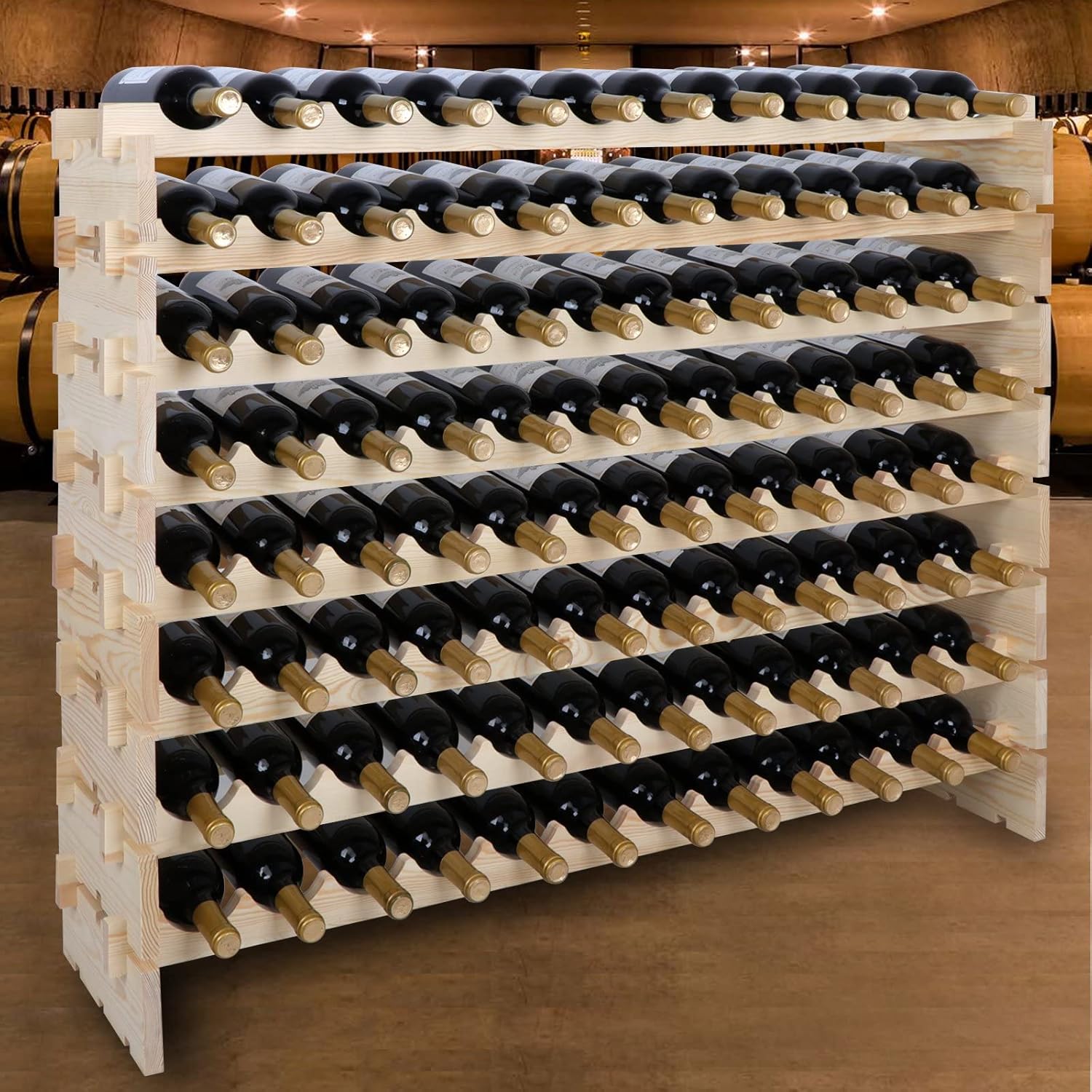 Smartxchoices 96 Bottle Freestanding Wine Rack