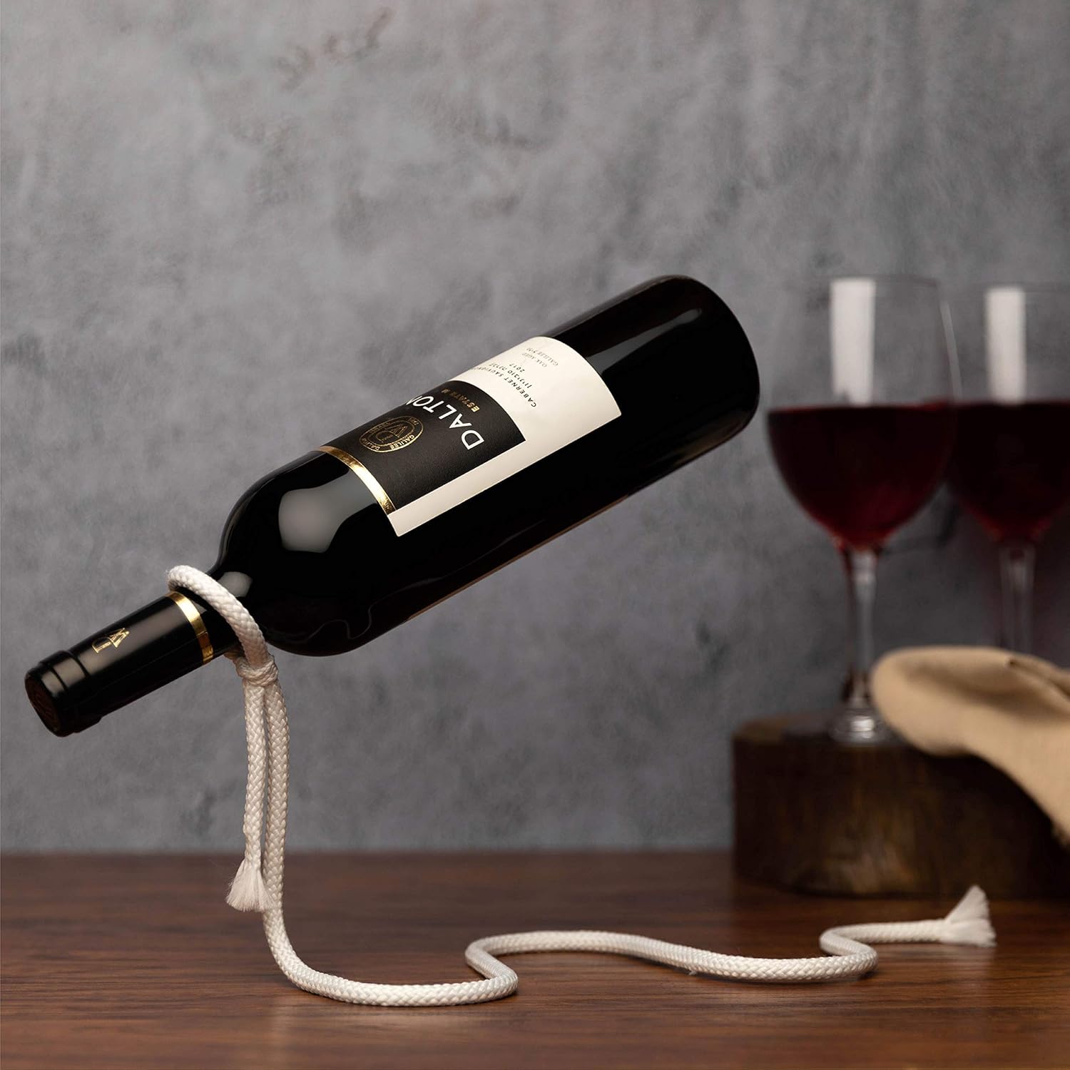 Storagemate Rope Wine Holder - Stylish Tabletop Display