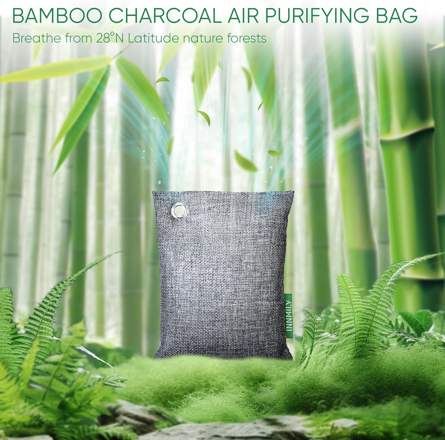 Innmily Activated Charcoal Odor Absorber 4 x 200g Unscented