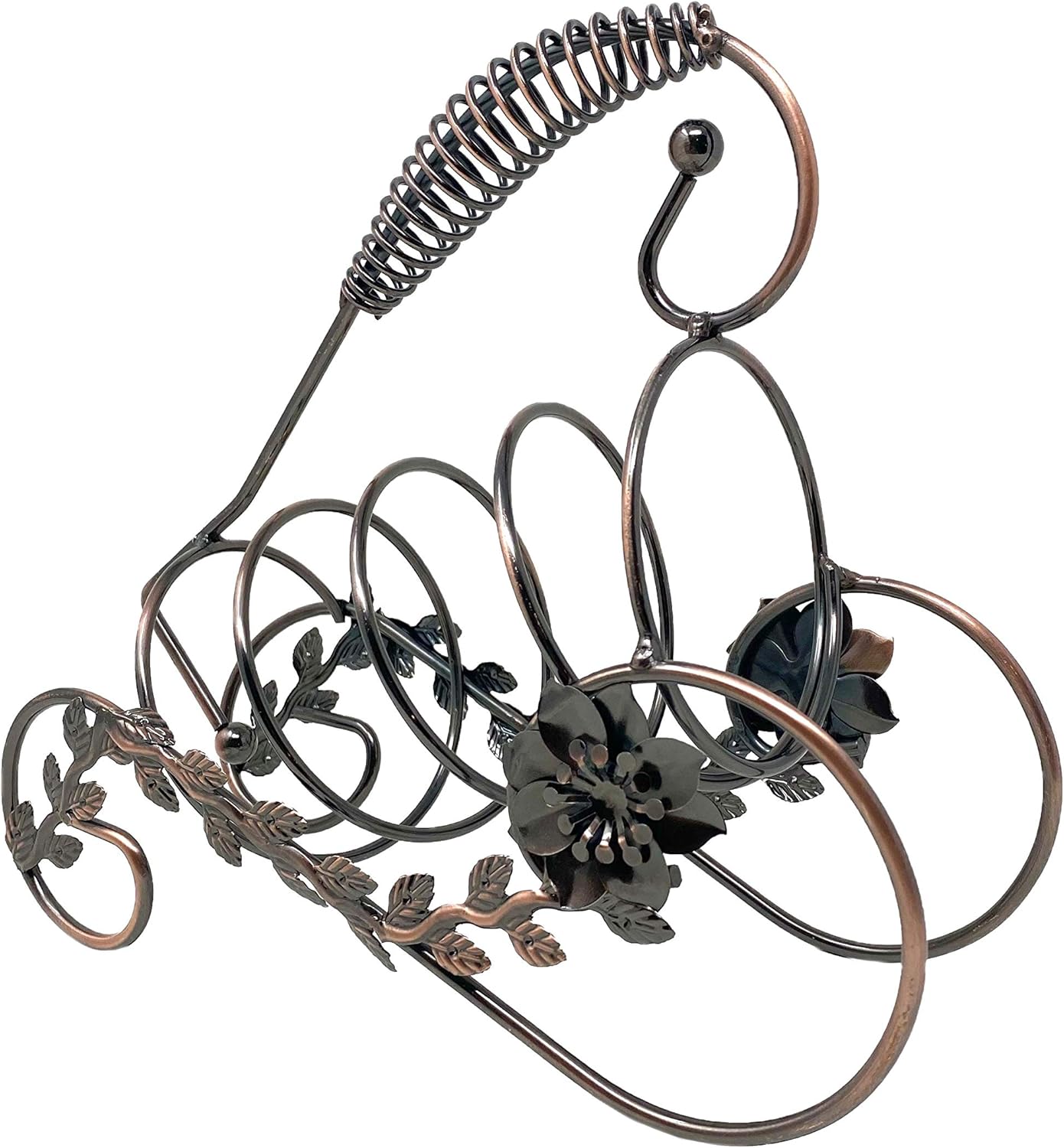 TJ Global Brushed Copper Wine Holder Rack
