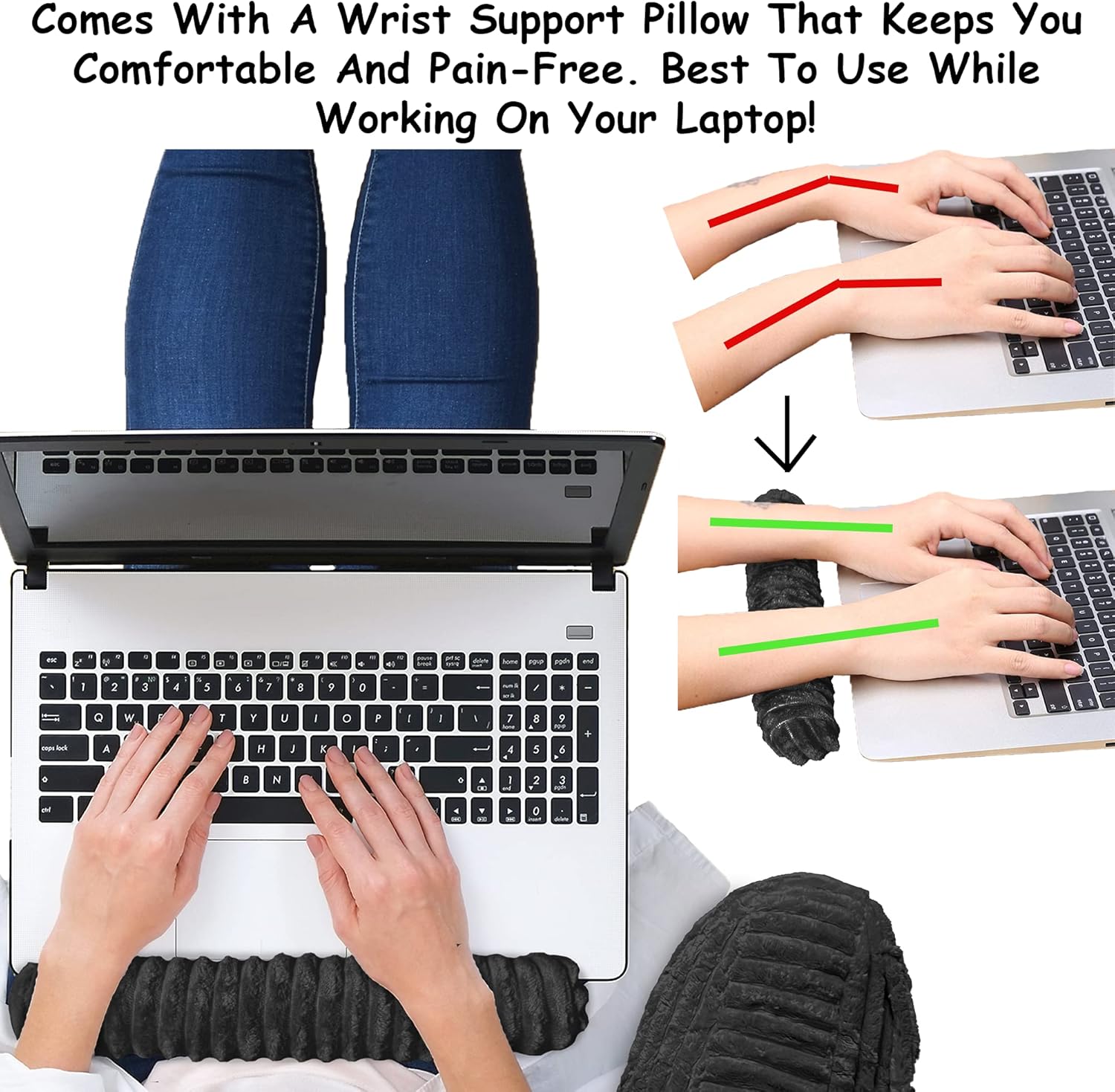 Homie Reading Pillow with Light and Wrist Support