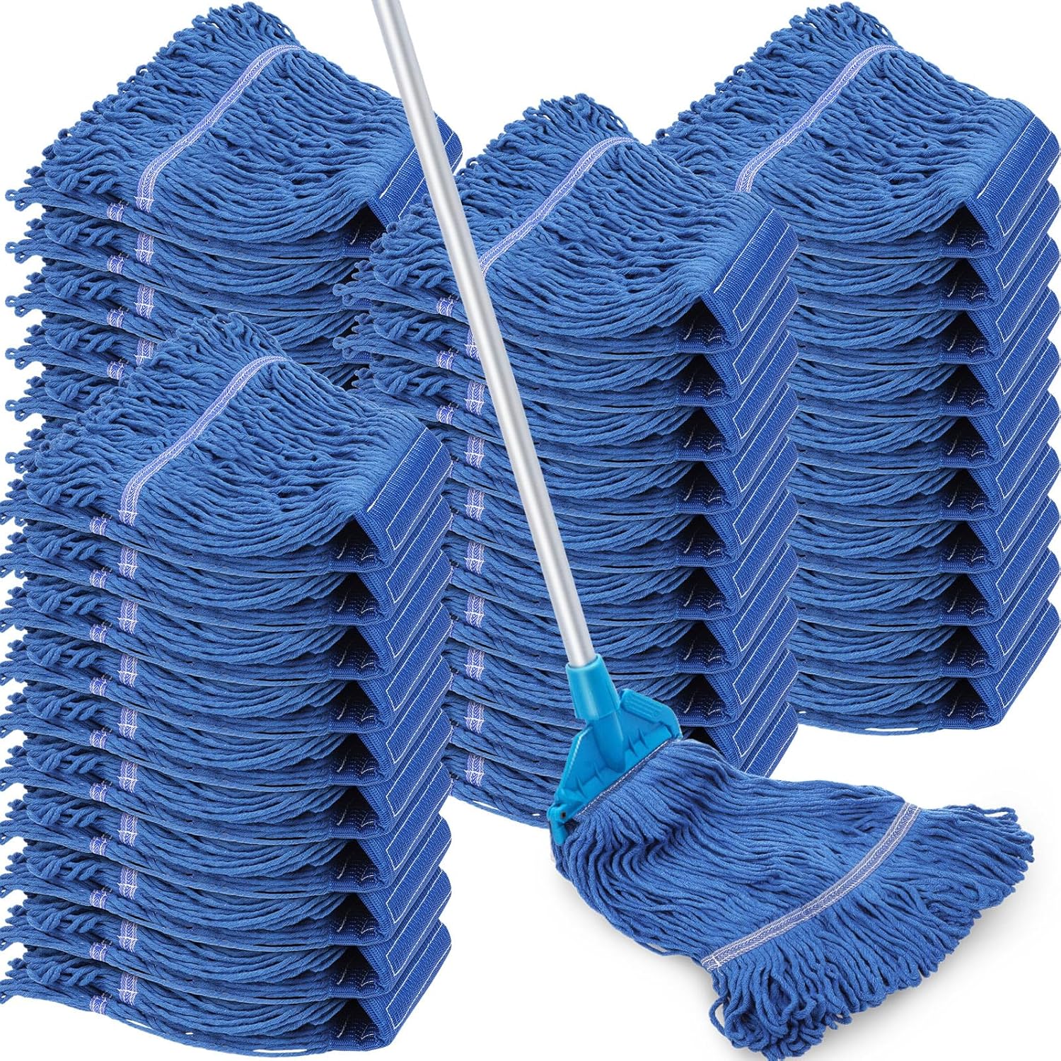 Nuogo 40 Pcs Heavy Duty Mop Head Refills Blue